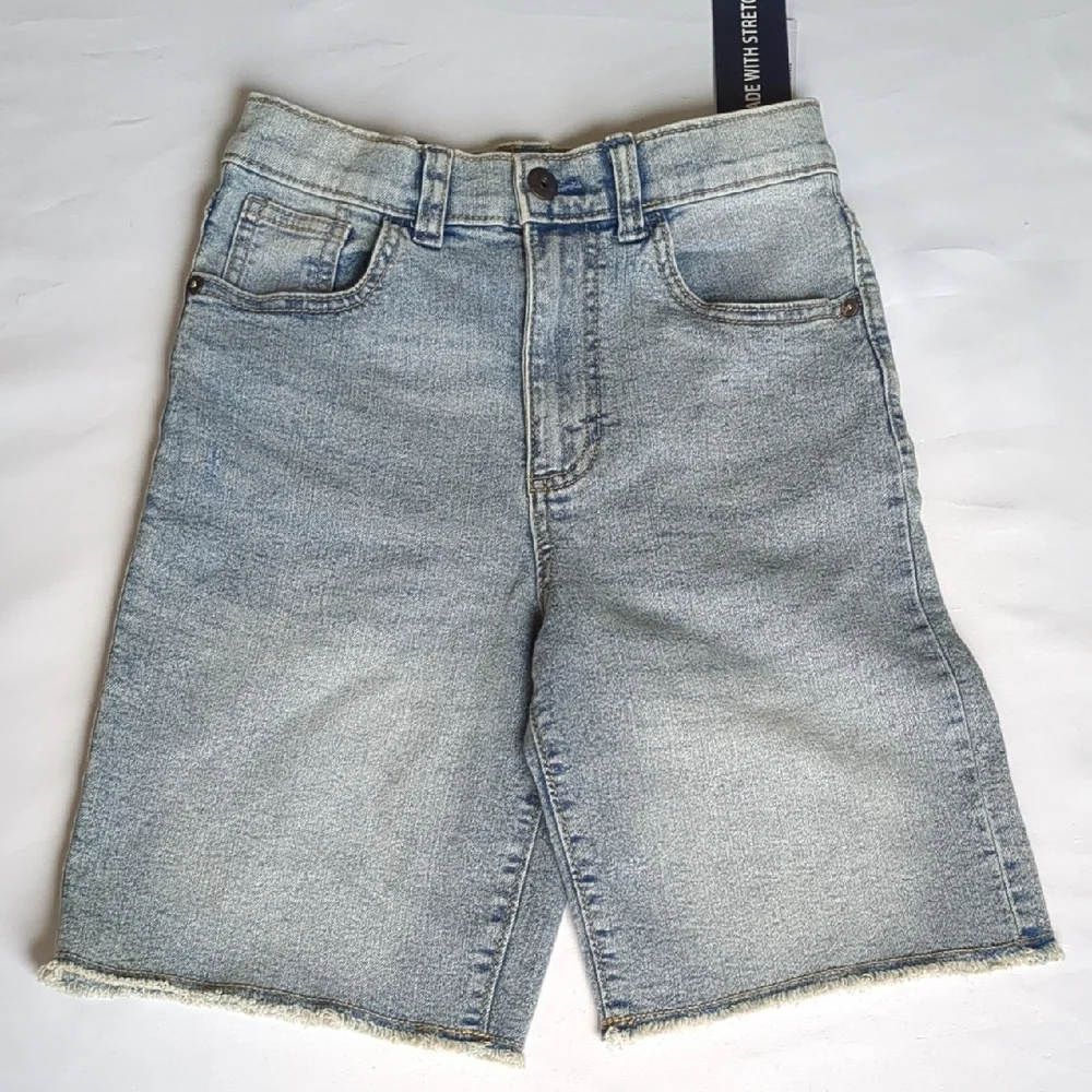 OshKosh B'gosh Adjustable Waist Raw Hem Jean Shorts Sz 10
